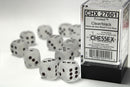 Chessex Frosted Clear/Black 16mm (12 d6 Dice)
