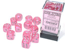 Chessex Borealis Pink/Silver 16mm (12 d6 Dice)