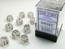 Chessex Frosted Clear/Black 12mm (36 d6 Dice)