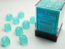 Chessex Frosted Teal/White 12mm (36 d6 Dice)