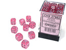 Chessex Borealis Pink/Silver 12mm (36 d6 Dice)