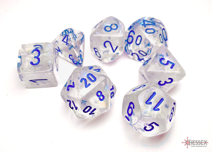 Chessex Borealis Icicle/Light Blue Polyhedral Dice
