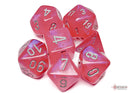 Chessex Borealis Pink/Silver Polyhedral Dice