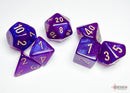Chessex Borealis Royal Purple/Gold Polyhedral Dice