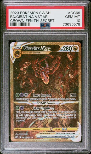 Giratina VSTAR GG69/GG70 Crown Zenith PSA 10 73696578