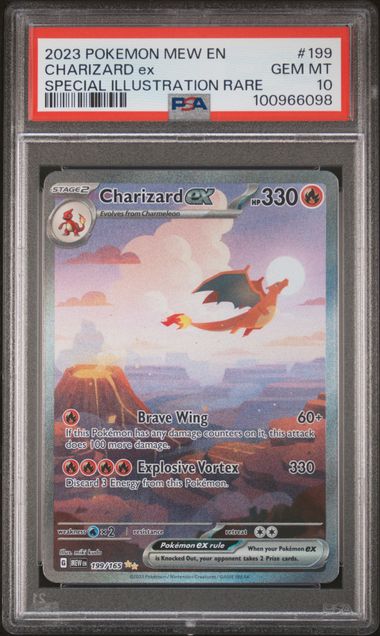 Charizard ex 199/165 Scarlet & Violet: 151 PSA 10 100966098