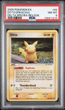 Ditto (Pikachu) - Rev. Holo 63/113 Delta Species PSA 8 128411219