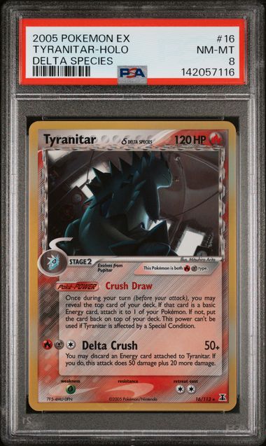 Tyranitar Delta Species 16/113 EX Delta Species PSA 8 142057116