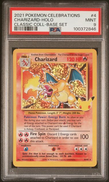 Charizard 4/102 Celebrations: Classic Collection PSA 9 100372846