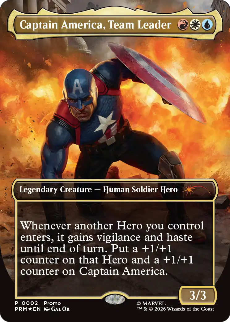 Captain America, Team Leader (Borderless) [Marvel Super Heroes Promos]
