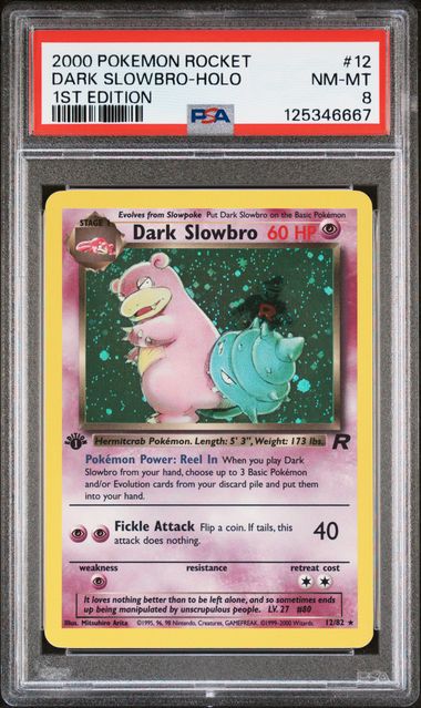 Dark Slowbro - Holo 12/82 Team Rocket 1st Edition PSA 8 125346667