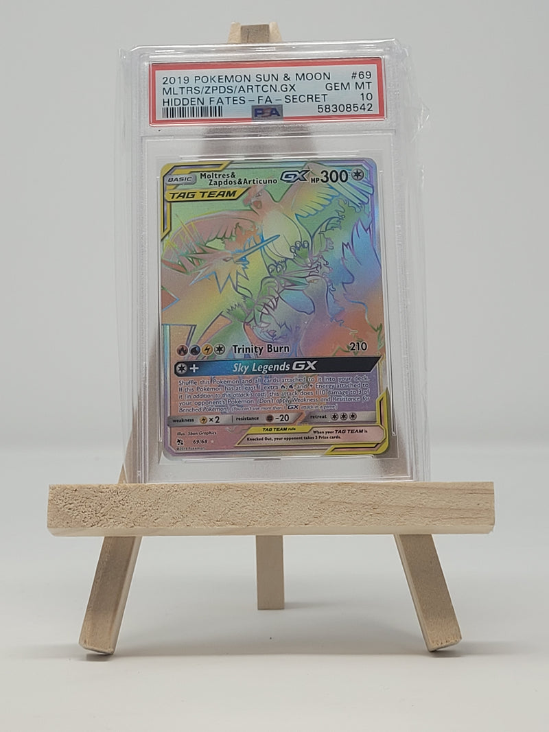 Moltres & Zapdos & Articuno 69/68 Hidden Fates PSA 10 58308542