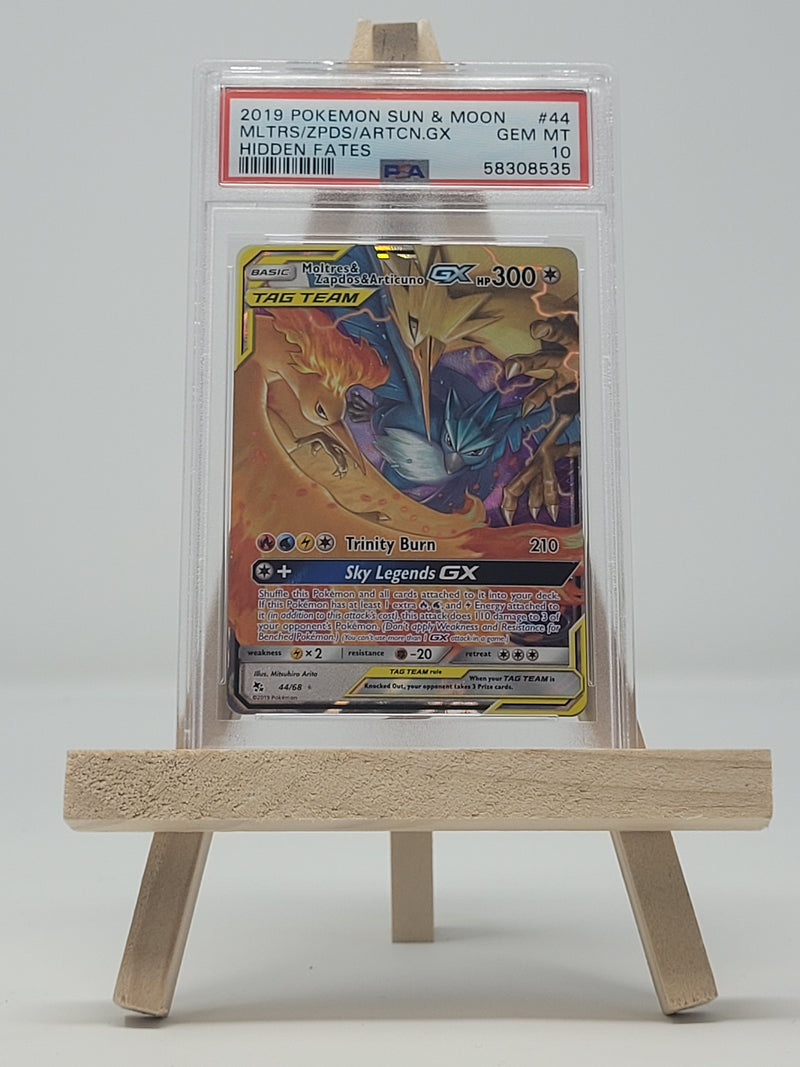 Moltres & Zapdos & Articuno 44/68 Hidden Fates PSA 10 60604888