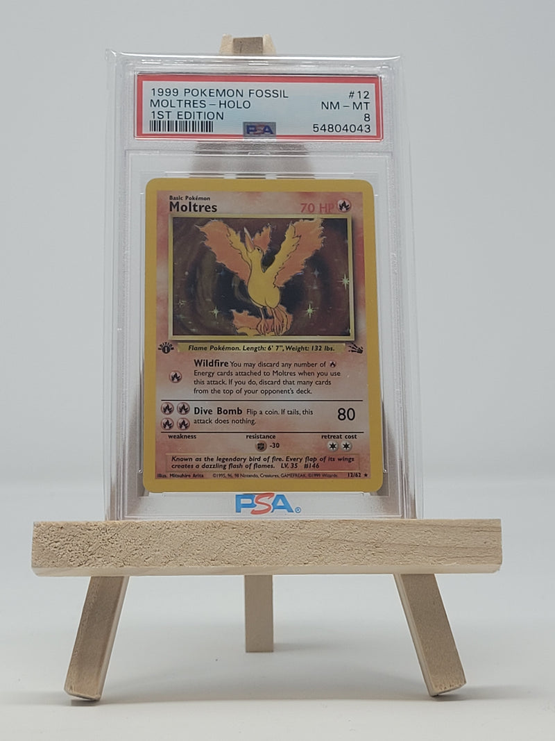 Moltres 12/62 1st Edition Fossil PSA 8 54804043