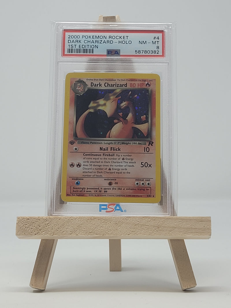 Dark Charizard Holo 4/82 1st Edition Team Rocket PSA 8 58780382