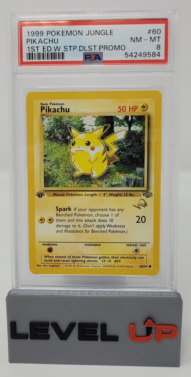Pikachu 60/64 Gold W Stamp WotC Promo PSA 8 54249584