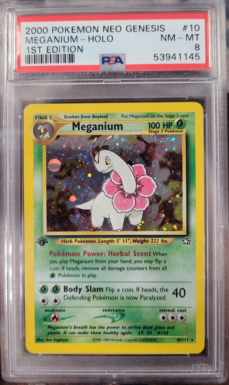 Meganium 10/111 Neo Genesis 1st Edition PSA 8 53941145