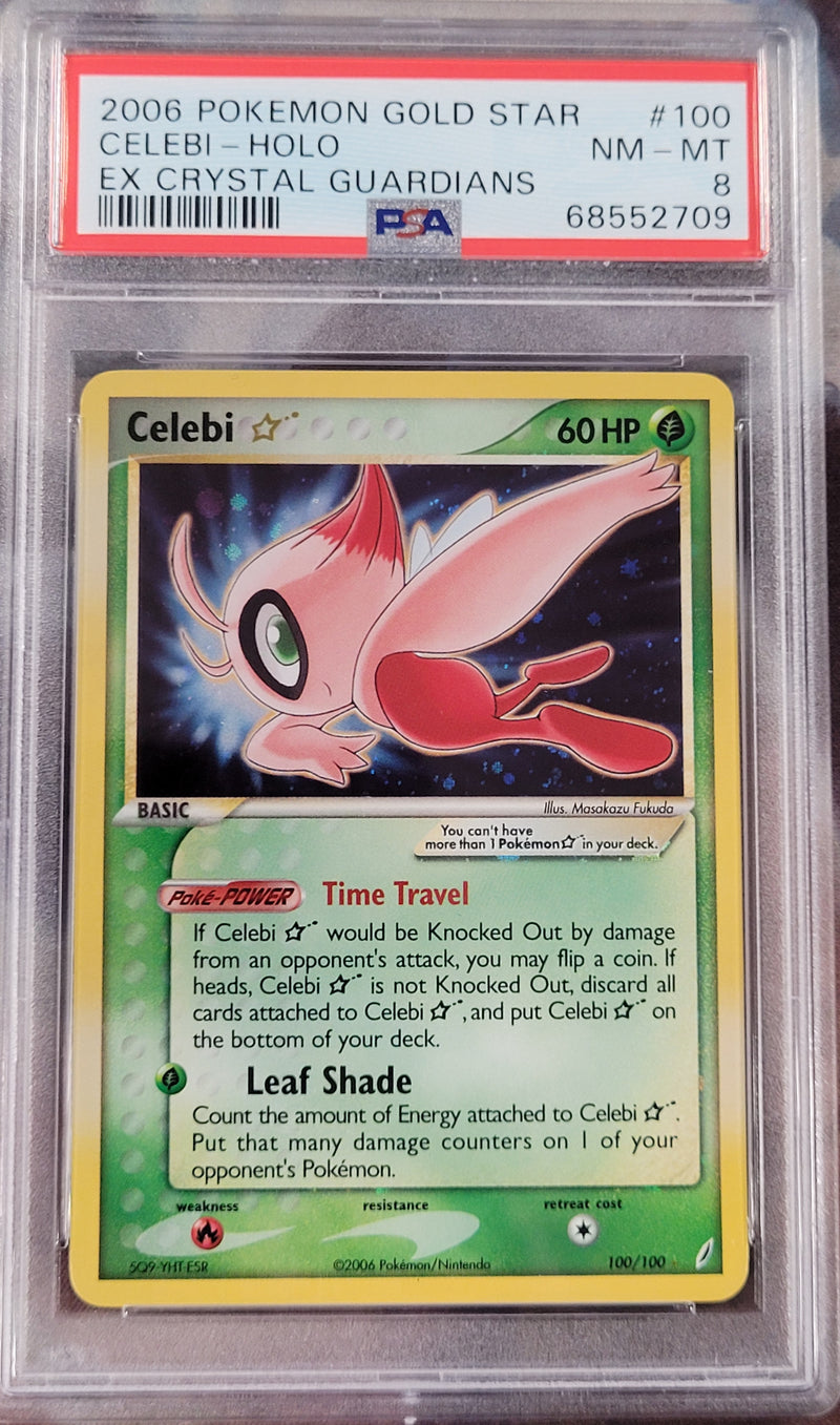 Celebi Gold Star 100/100 EX: Crystal Guardians PSA 8 68552709