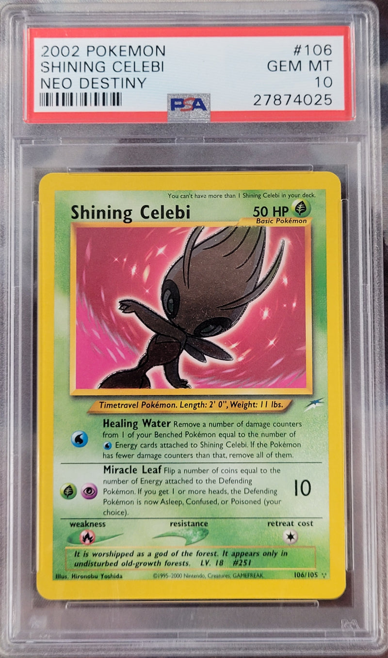 Shining Celebi 106/105 Neo Destiny PSA 10 27874025