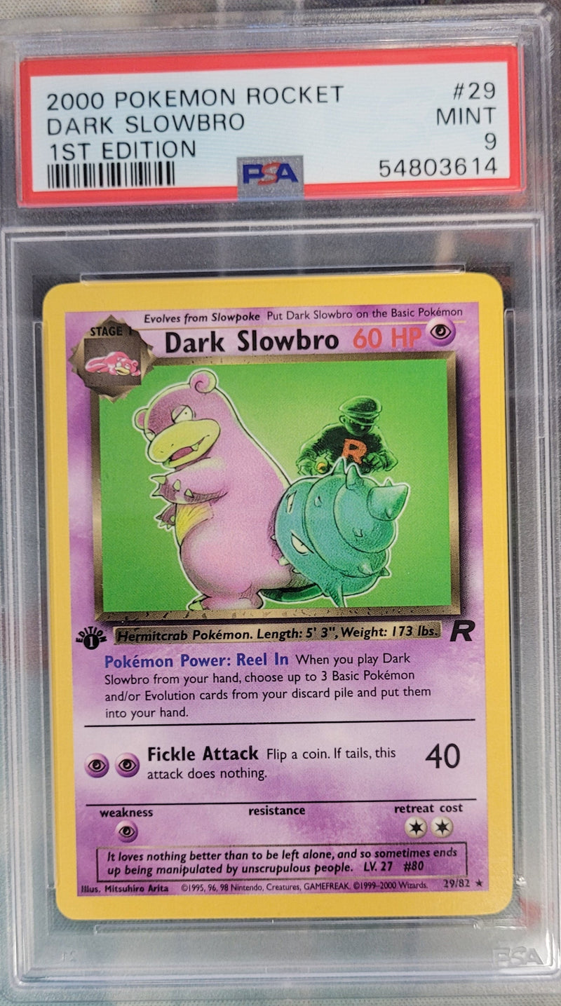 Dark Slowbro 29/82 Team Rocket 1st Edition PSA 9 54803614