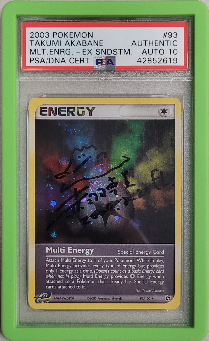 Multi Energy Signed by Takumi Akabane 93/100 EX Sandstorm PSA Auto 10 42852619