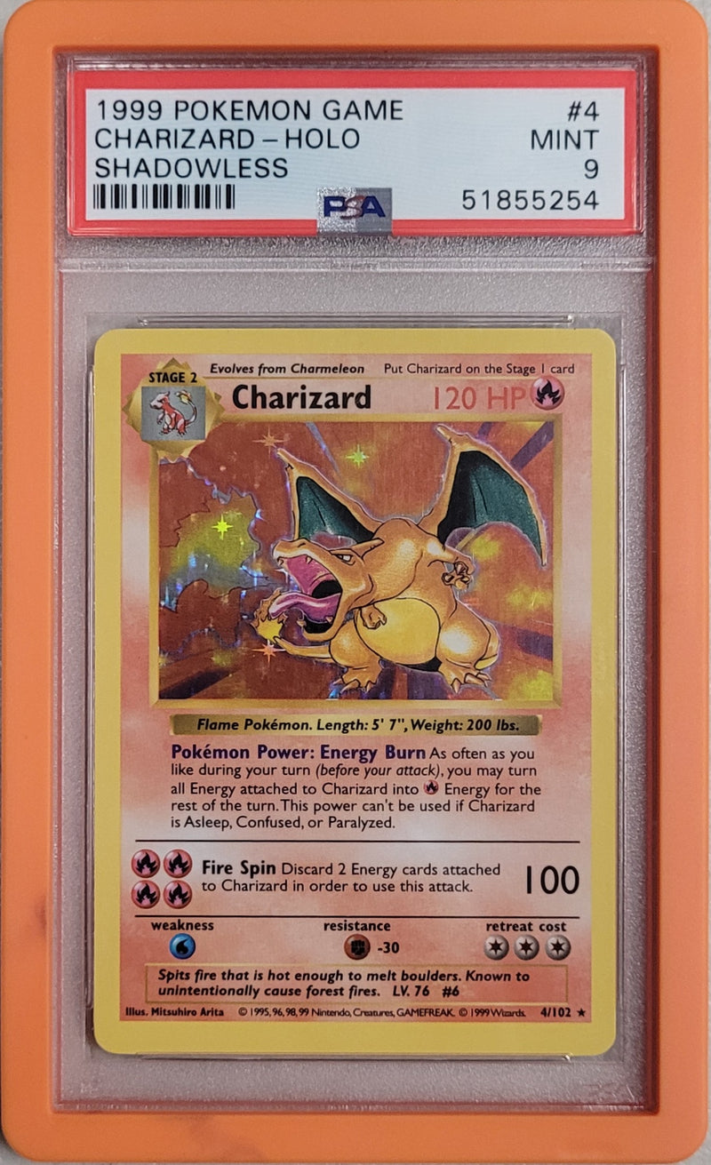 Charizard - Holo Shadowless 4/102 Base Set PSA 9 51855254