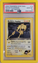 Rocket's Zapdos - Holo 15/132 Gym Challenge 1st Edition PSA 10 55974668