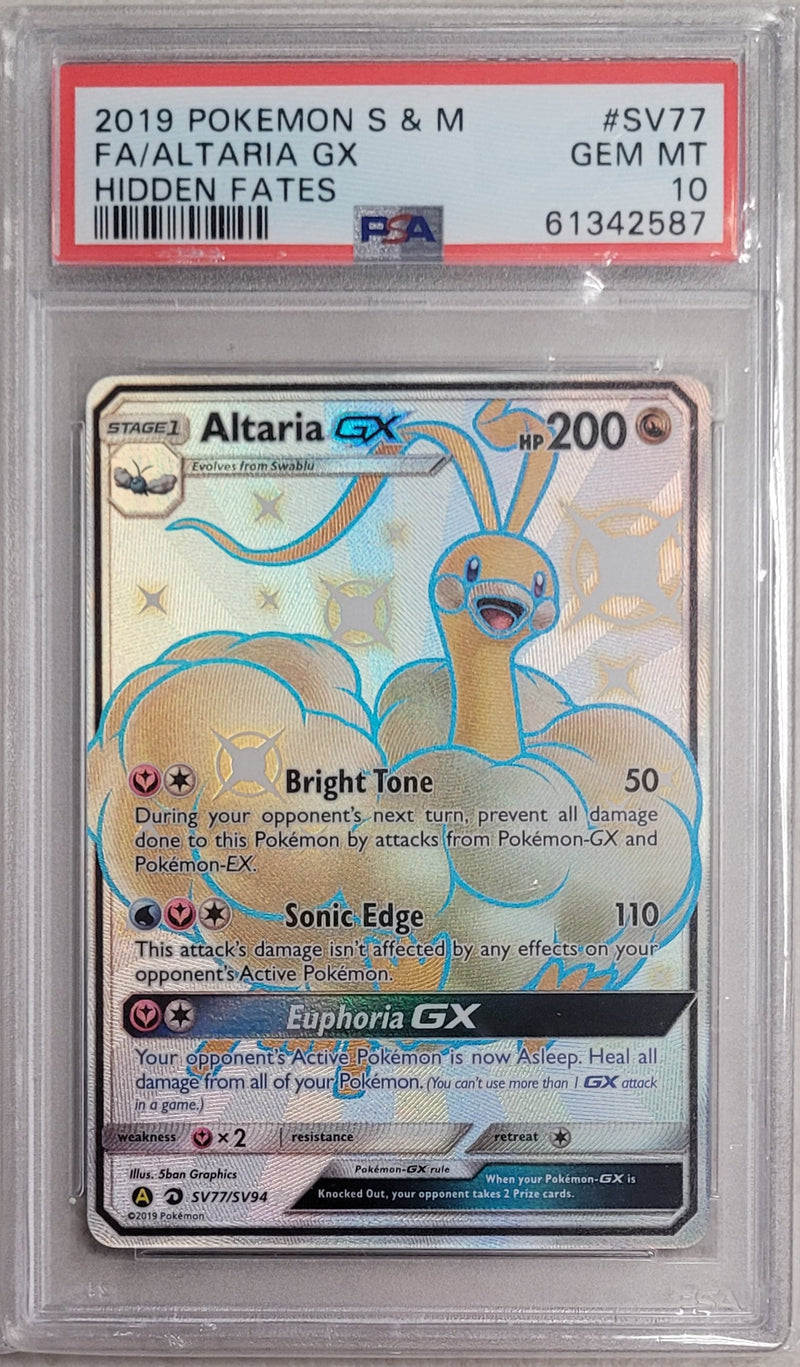 Altaria GX SV77/SV94 Hidden Fates PSA 10 61342587