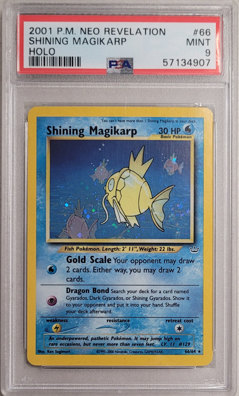 Shining Magikarp - Holo 66/64 Neo Revelation PSA 9 57134907