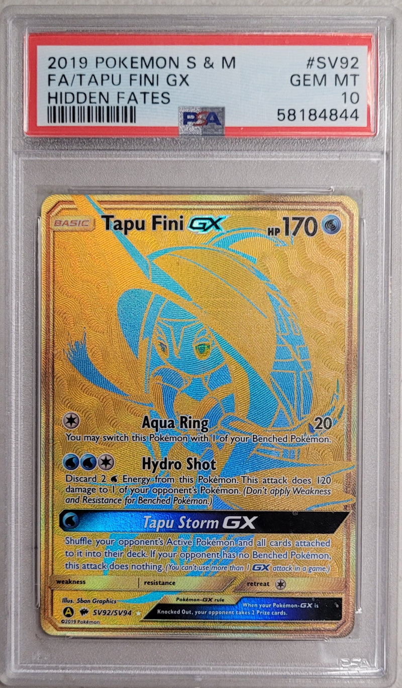 Tapu Fini GX SV92/SV94 Hidden Fates PSA 10 58184844
