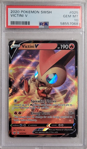 Victini V 025/202 Sword &n Shield Base Set PSA 10 58557068