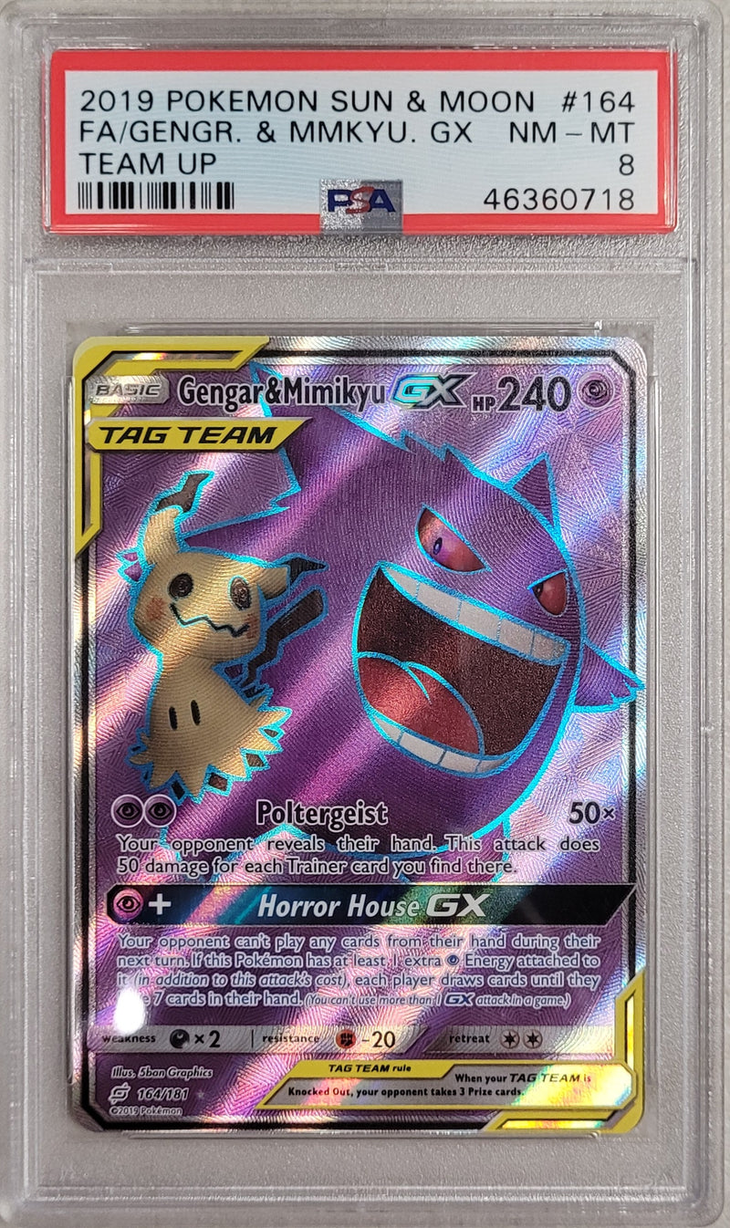 Gengar & Mimikyu GX 164/181 Team Up PSA 8 46360718