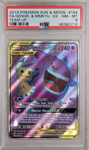 Gengar & Mimikyu GX 164/181 Team Up PSA 8 46360718