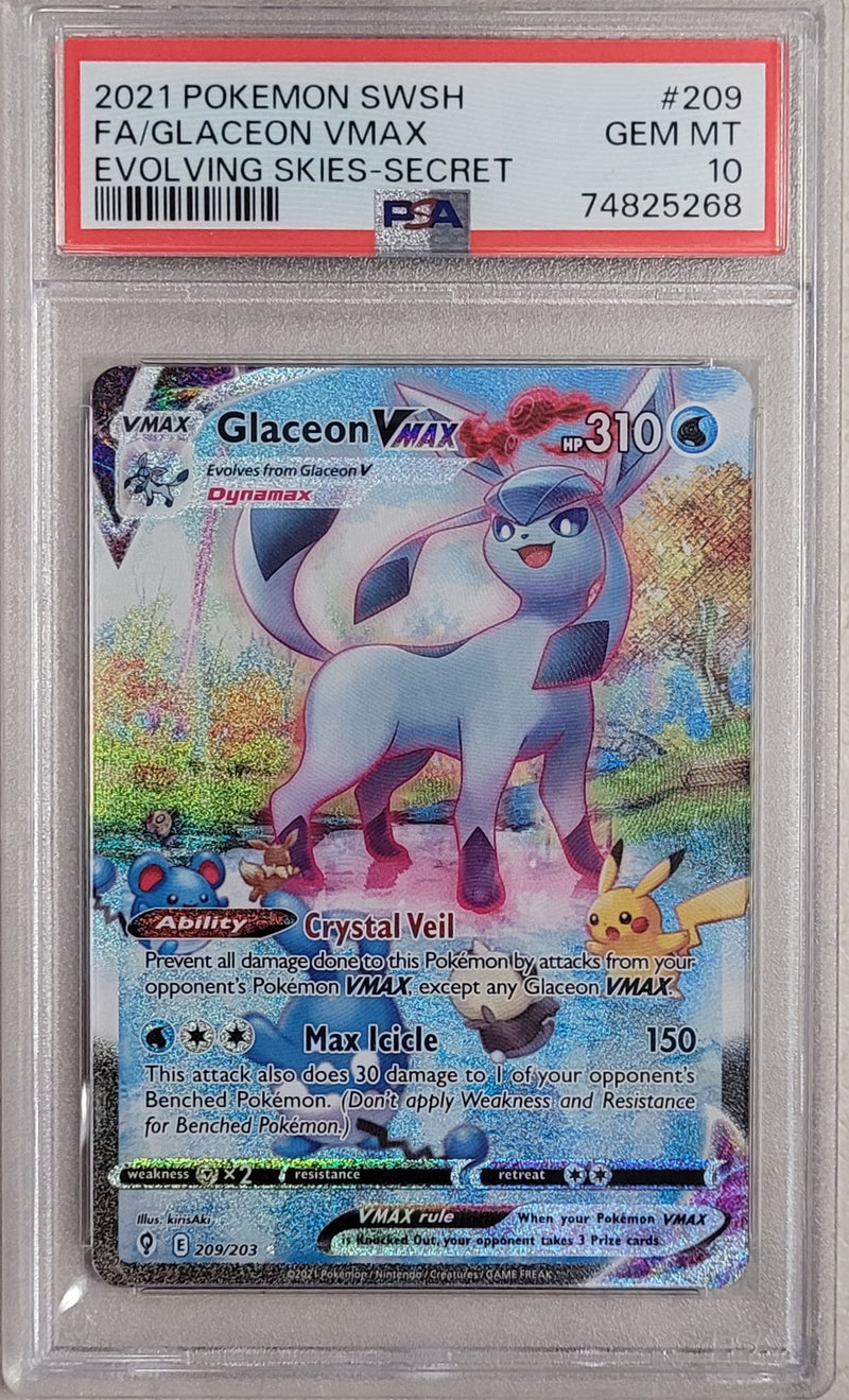 Glaceon VMAX 209/203 Evolving Skies PSA 10 74825268