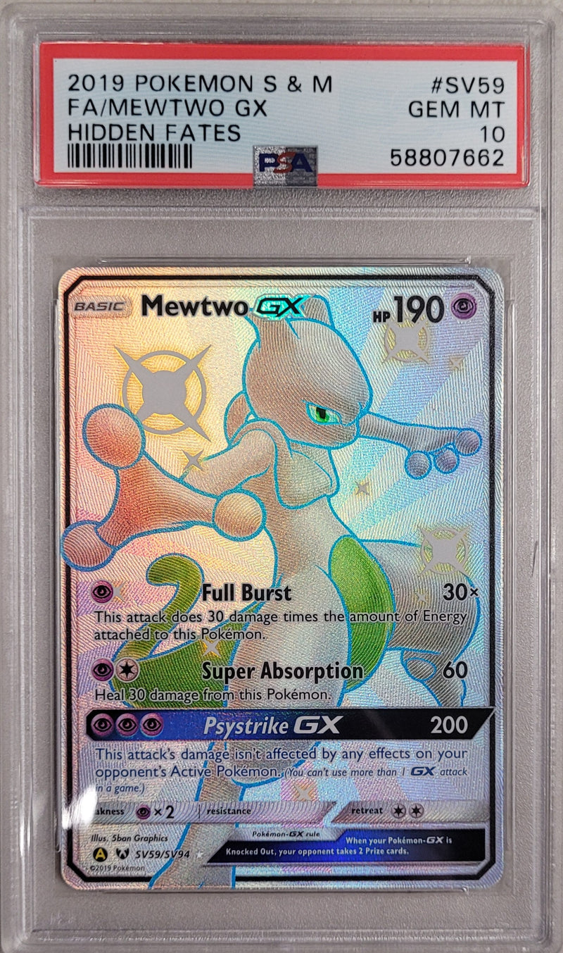 Mewtwo GX SV59/SV94 Hidden Fates PSA 10 58807662