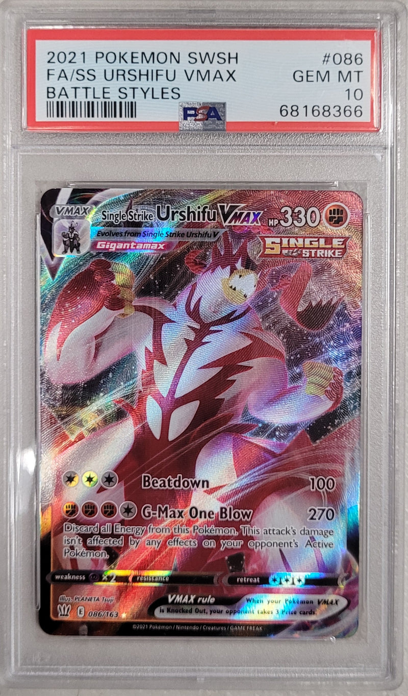 Single Strike Urshifu VMAX 086/163 Battle Styles PSA 10 68168366