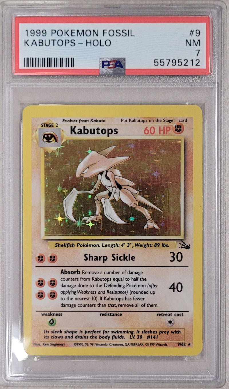 Kabutops - Holo 9/62 Fossil PSA 7 55795212