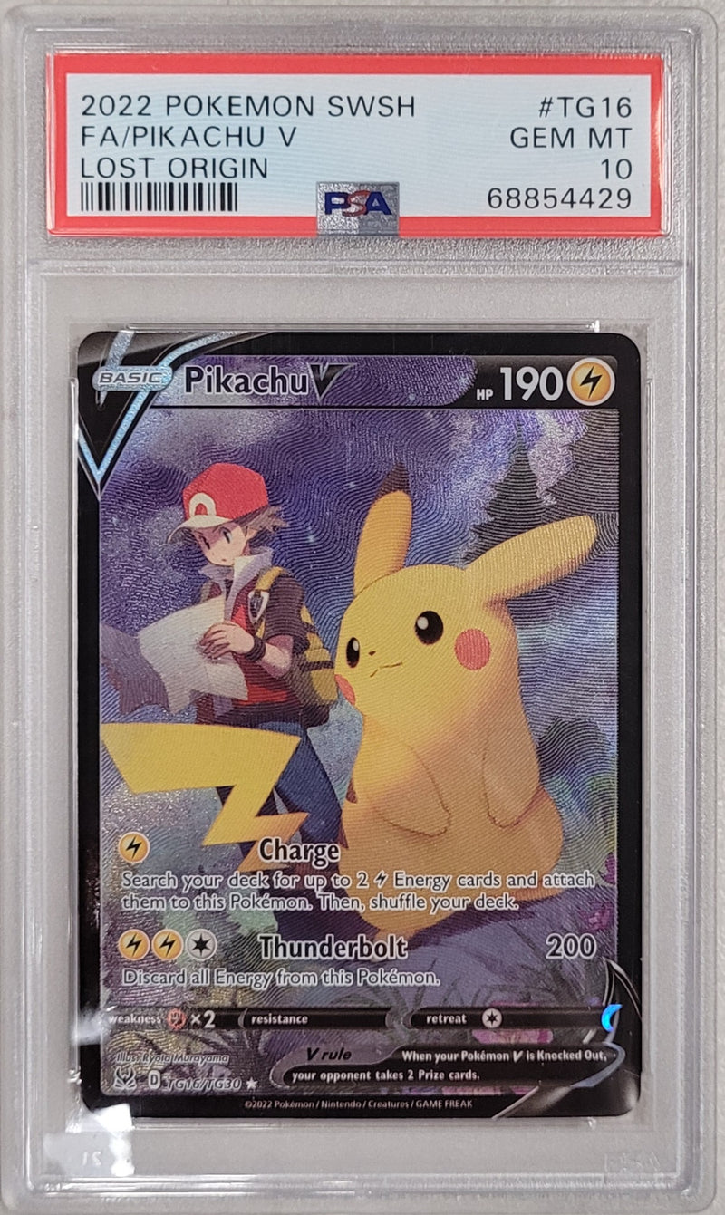Pikachu V TG16/TG30 Lost Origin PSA 10 68854429