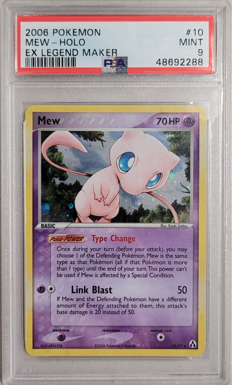 Mew - Holo 10/92 EX Legend Maker PSA 9 48692288