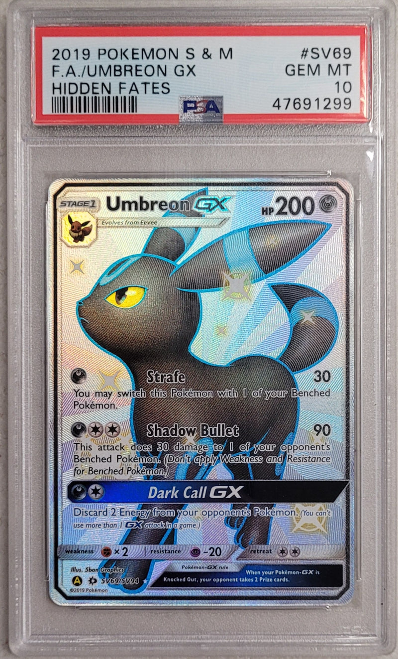 Umbreon GX SV69/SV94 Hidden Fates PSA 10 47691299