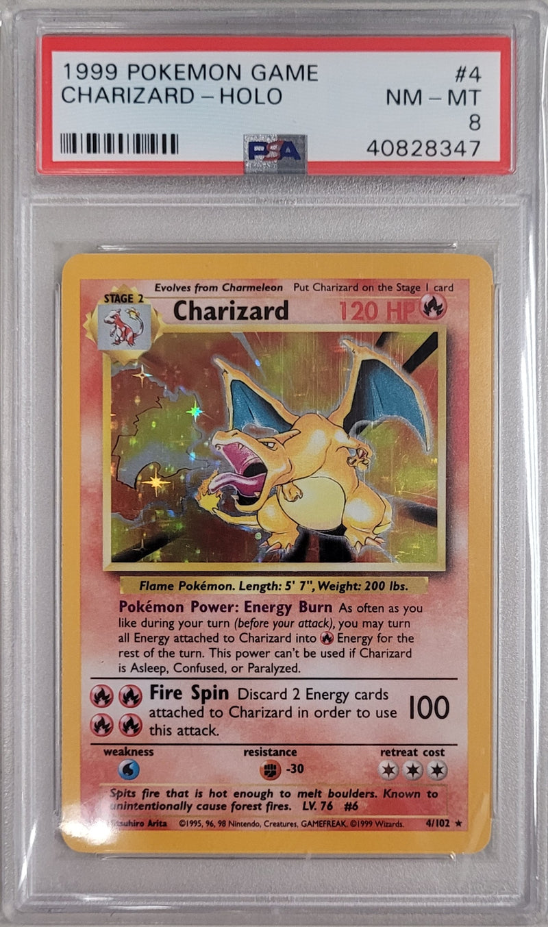 Charizard - Holo 4/102 Base Set PSA 8 40828347