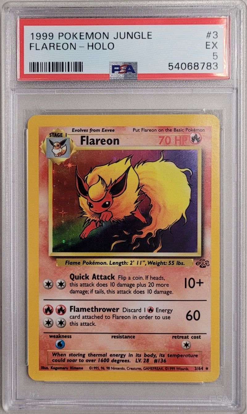 Flareon - Holo 3/64 Jungle PSA 5 54068783