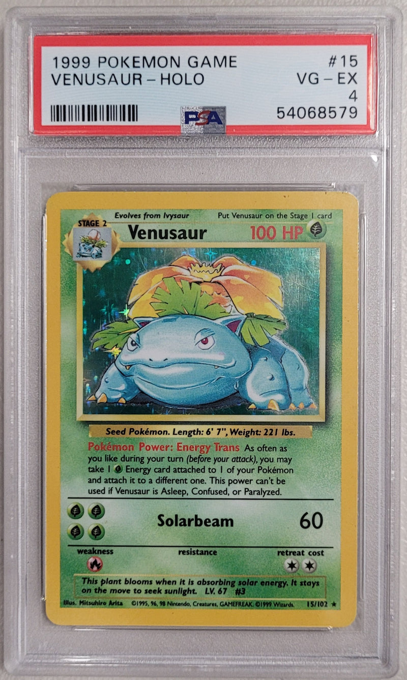 Venusaur - Holo 15/102 Base Set PSA 4 54068579