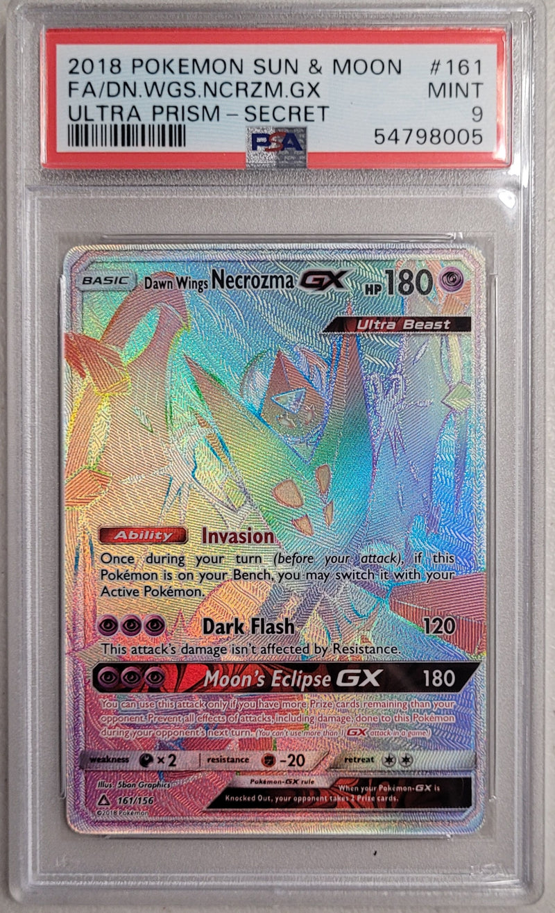 Dawn Wings Necrozma GX 161/156 Ultra Prism PSA 9 54798005