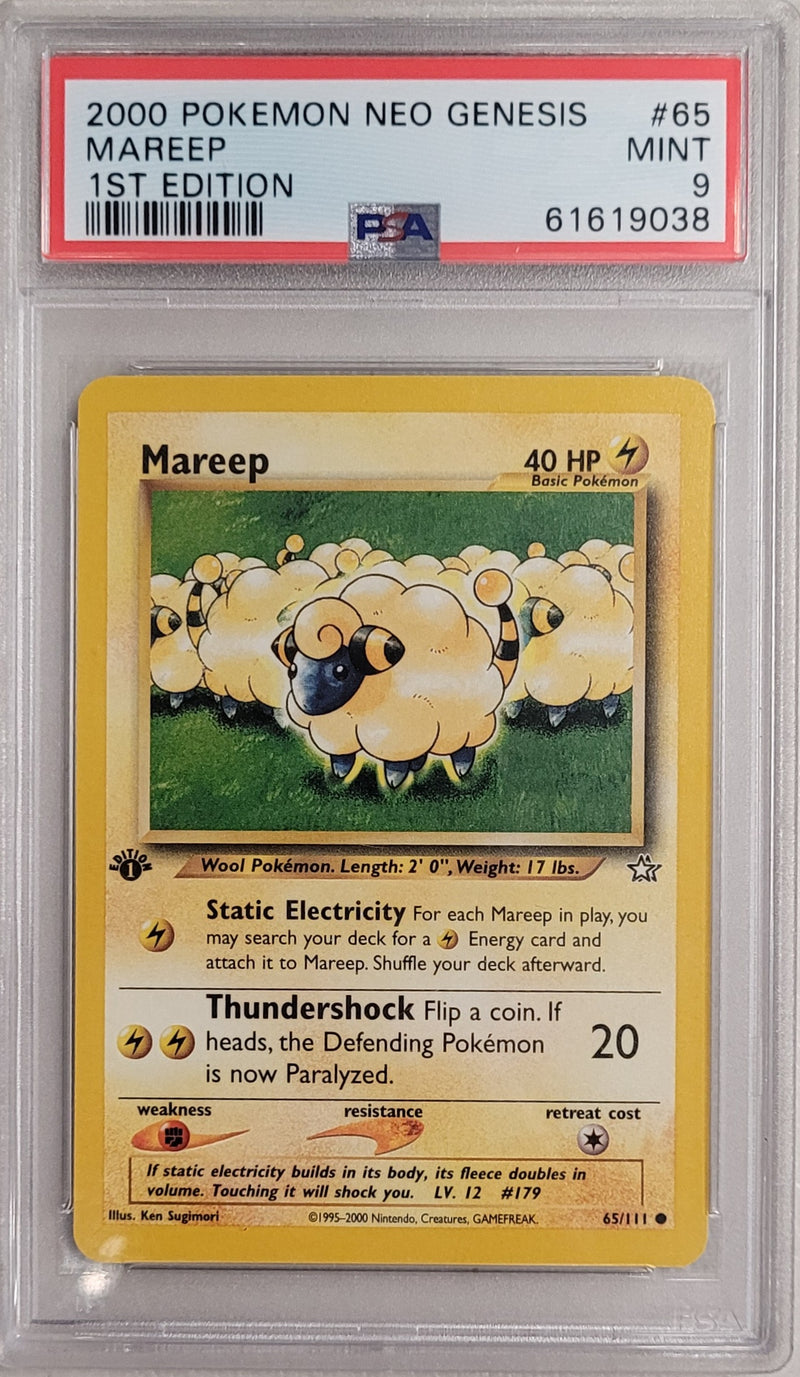 Mareep 65/111 Neo Genesis 1st Edition PSA 9 61619038