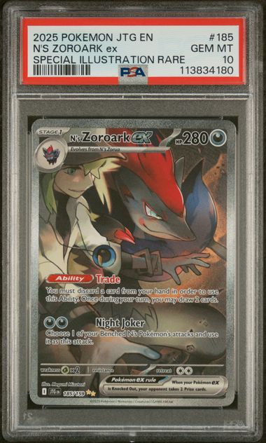 N's Zoroark ex 185/159 Journey Together Special Illustration Rare PSA 10113834180