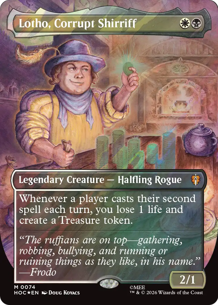 Lotho, Corrupt Shirriff (Borderless) (Surge Foil) [The Hobbit: Eternal-Legal]