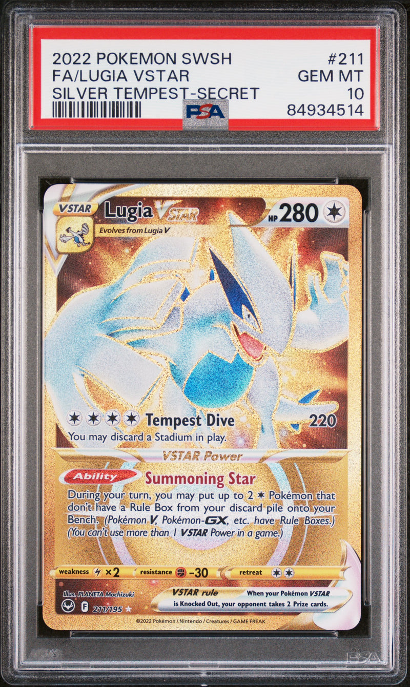 Lugia VSTAR 211/195 Silver Tempest Secret PSA 10 84934514