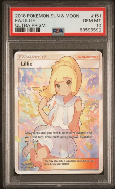 Lillie 151/156 Sun & Moon: Ultra Prism PSA 10 88595590