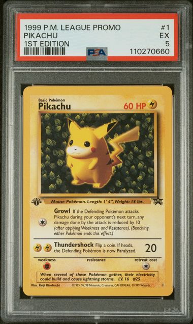 Pikachu Error (1) Black Star Promo 1st Edition PSA 5 110270660